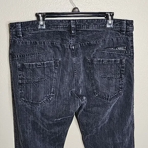 Diesel 36x32 Darron Regular Slim Tapered Black Fade Wash Button